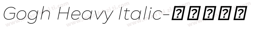 Gogh Heavy Italic字体转换